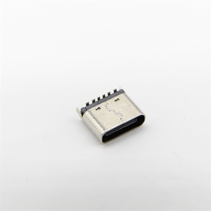 TYPEC 6PIN立貼長(zhǎng)H=6.8MM 卷盤600/盤USB